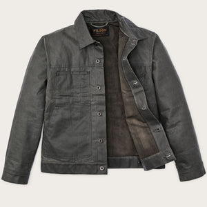 Tin cloth short lined cruiser jacket by Filson | Castor gray (Grey)