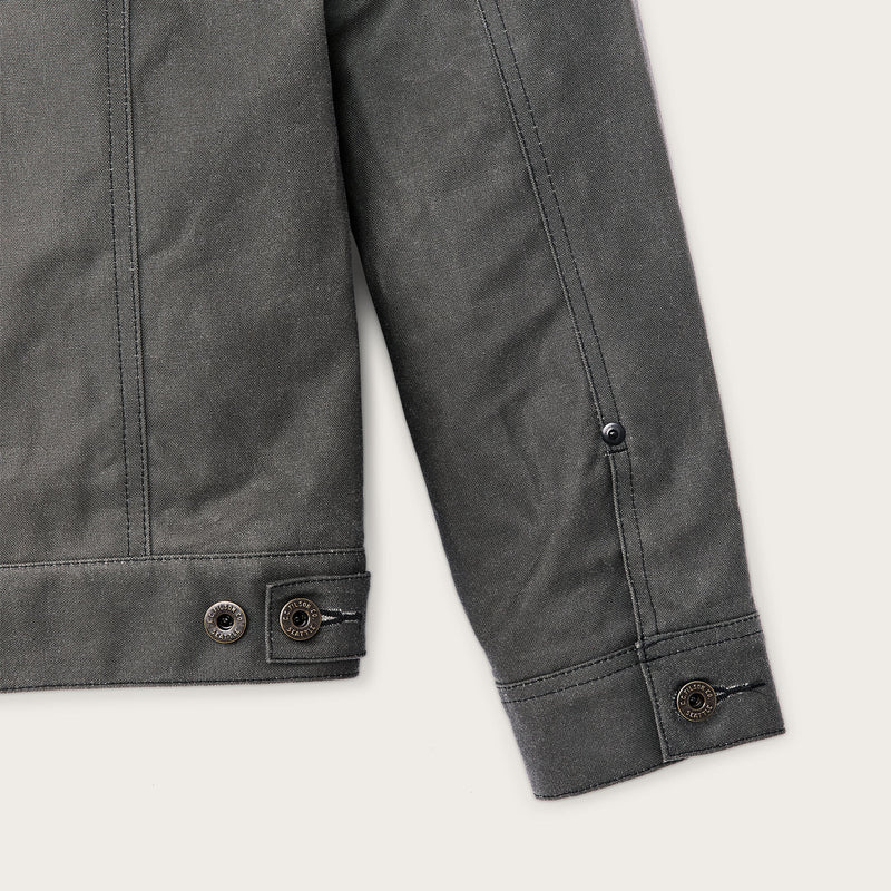 Tin cloth short lined cruiser jacket by Filson | Castor gray (Grey)