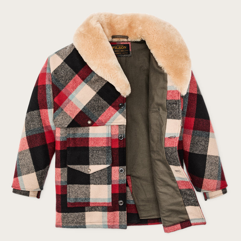 Lined mackinaw wool packer coat by Filson | Red / cream / blue p (Multicolor)