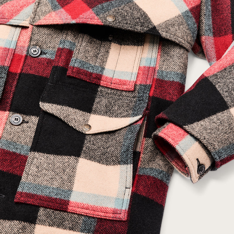 Lined mackinaw wool packer coat by Filson | Red / cream / blue p (Multicolor)