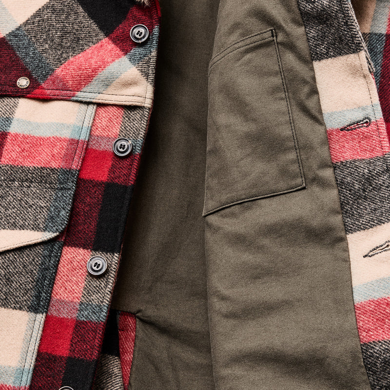 Lined mackinaw wool packer coat by Filson | Red / cream / blue p (Multicolor)