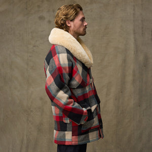 Lined mackinaw wool packer coat by Filson | Red / cream / blue p (Multicolor)