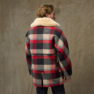 Lined mackinaw wool packer coat by Filson | Red / cream / blue p (Multicolor)