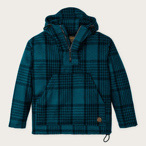 Mackinaw wool anorak by Filson | Blue / black plaid (Blue)