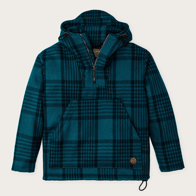 Mackinaw wool anorak by Filson | Blue / black plaid (Blue)