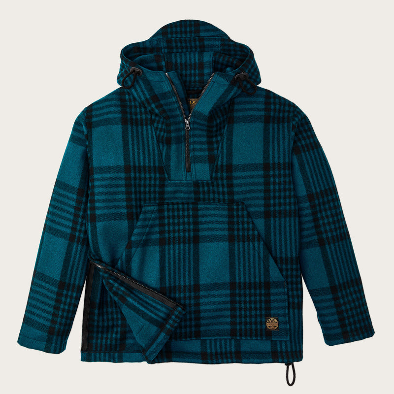 Mackinaw wool anorak by Filson | Blue / black plaid (Blue)