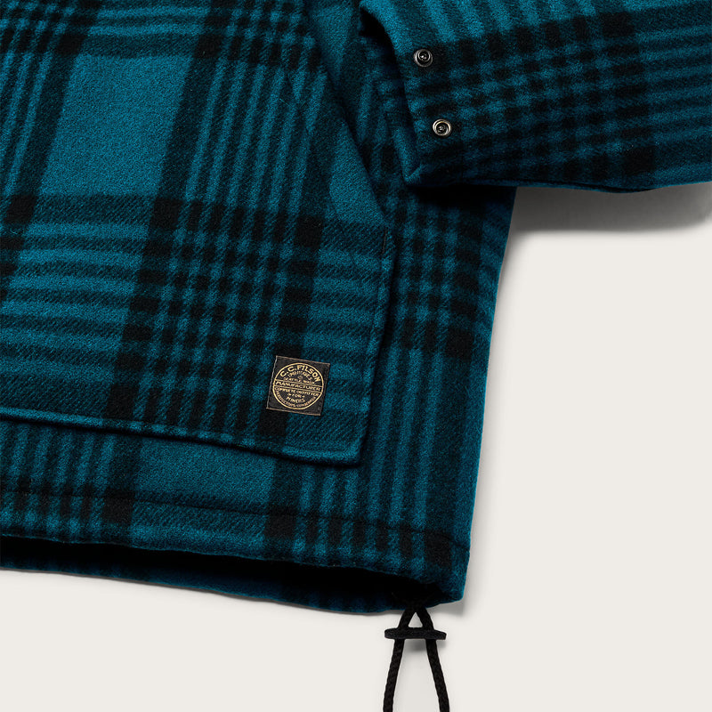 Mackinaw wool anorak by Filson | Blue / black plaid (Blue)