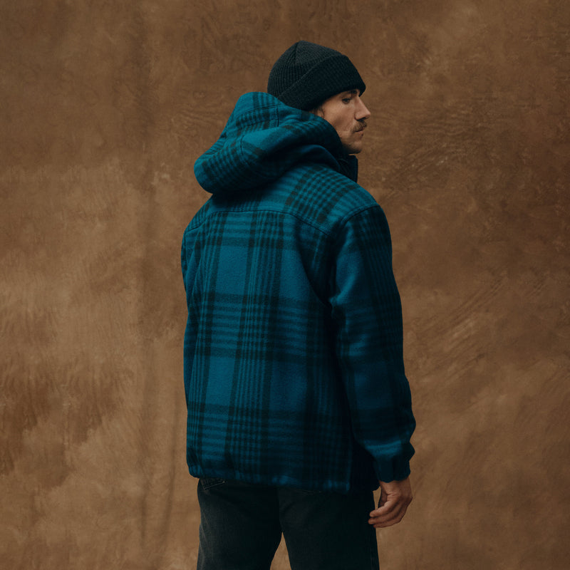 Mackinaw wool anorak by Filson | Blue / black plaid (Blue)