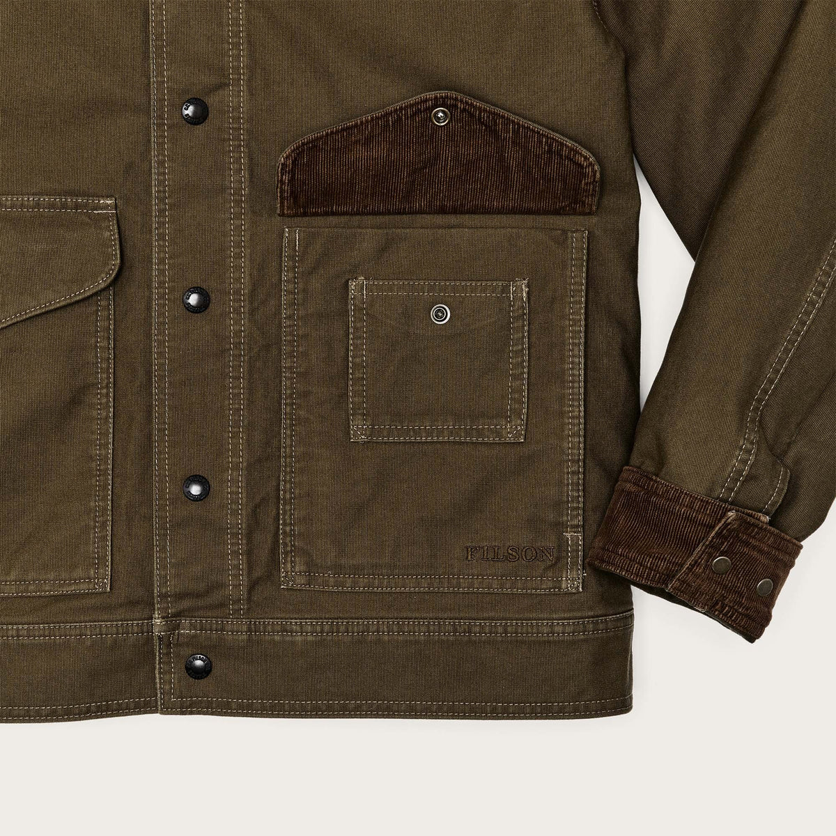 Filson Guide Jacket Jungle cloth work jacket by Filson | Dark olive (Green)