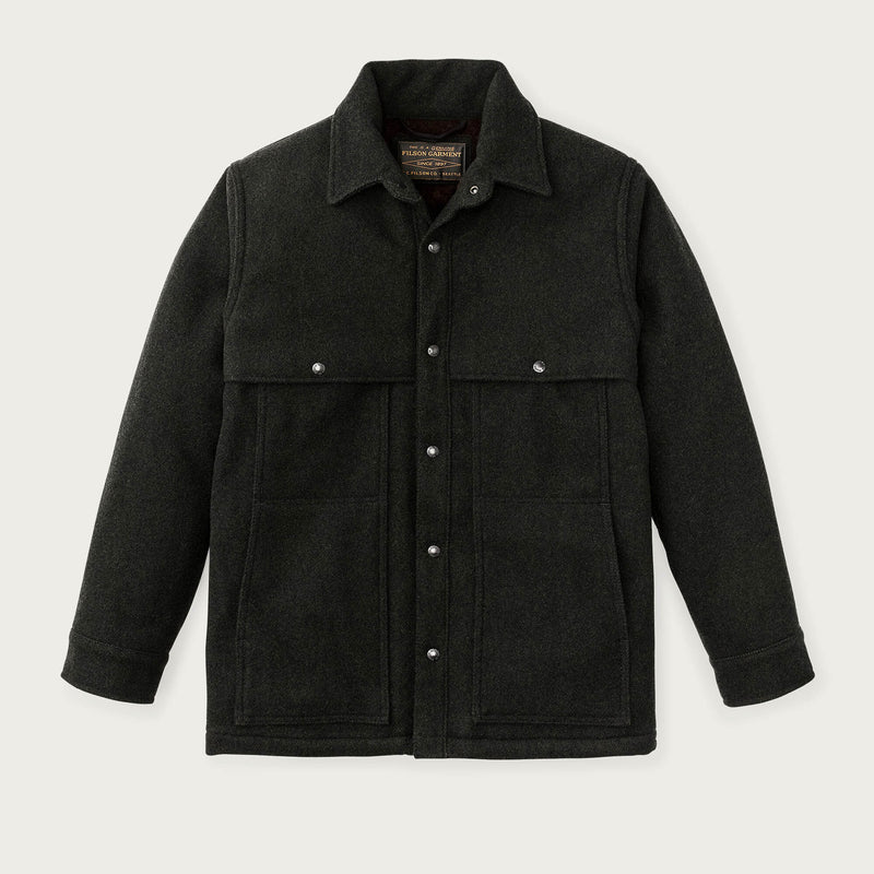 Lined mackinaw wool cape coat by Filson | Peat black (Gray)