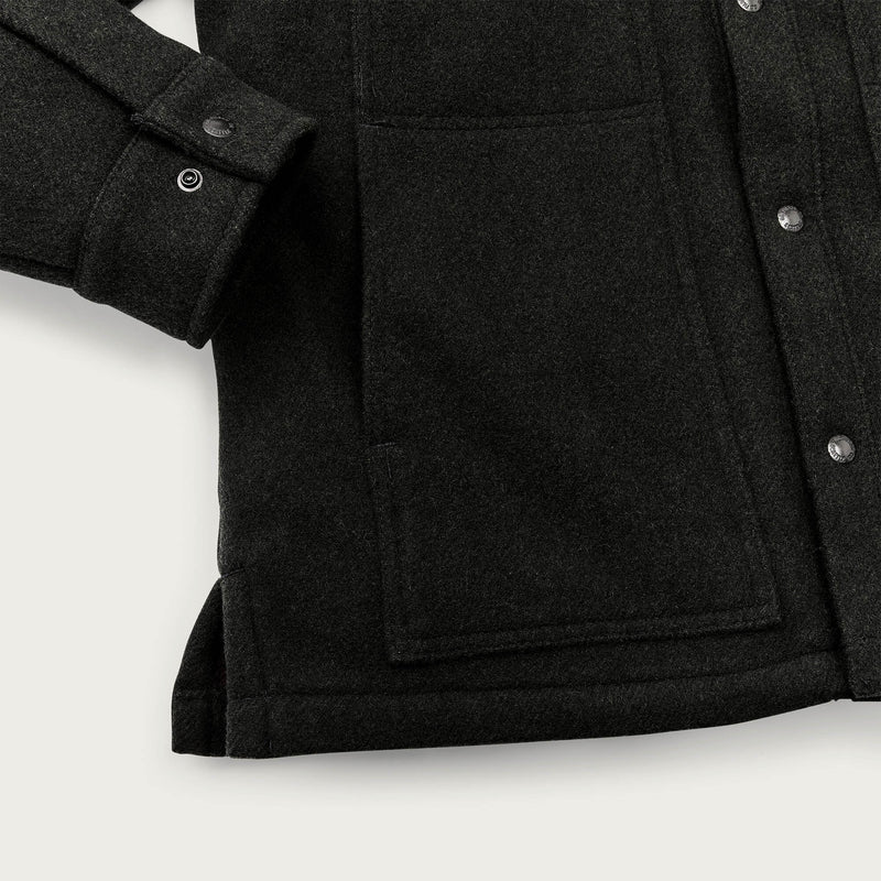 Lined mackinaw wool cape coat by Filson | Peat black (Gray)