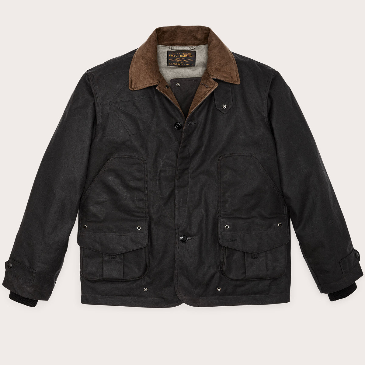 Filson Hunting Tin cloth hunting jacket by Filson | Cinder (Grey)