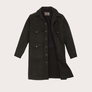 Long mackinaw wool cruiser by Filson | Peat black (Gray)