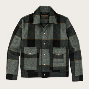 Mackinaw wool work jacket by Filson | Graystone / black pl (Gray)