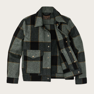 Mackinaw wool work jacket by Filson | Graystone / black pl (Gray)