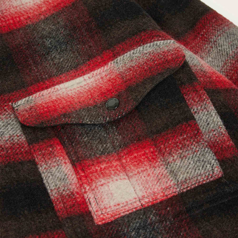 Veste cruiser en laine tricotée par Filson | Red/black plaid (Red)