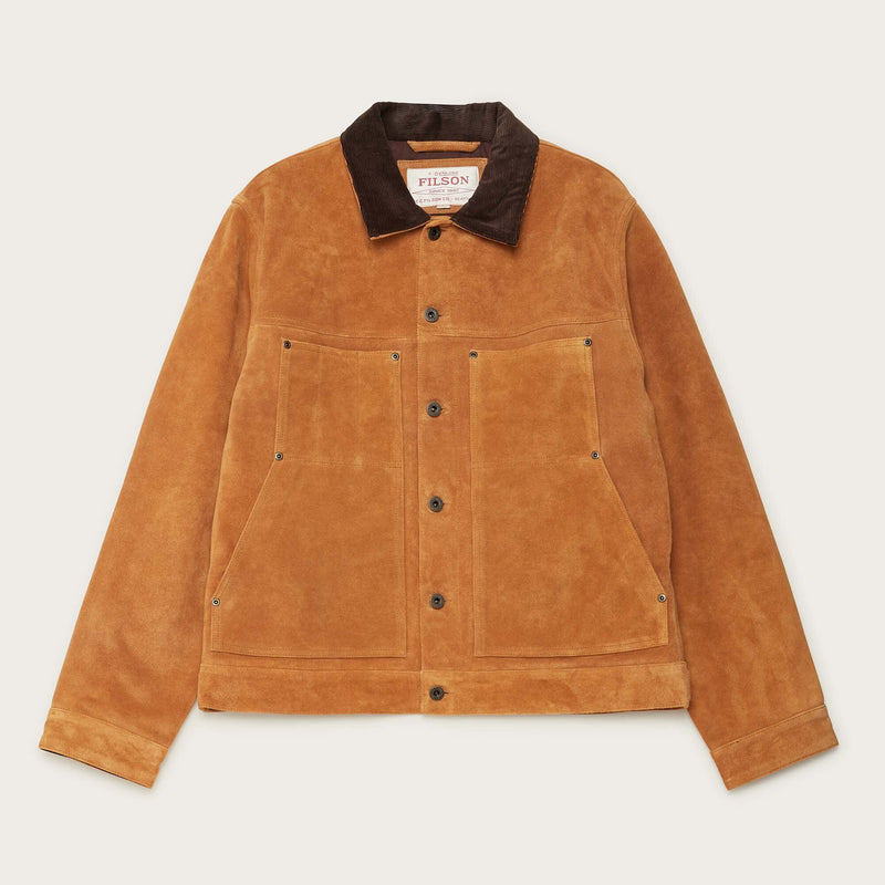 Veste cruiser courte en daim par Filson | Saddle brown (Brown)