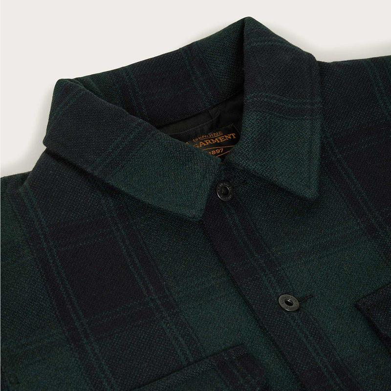 Wool journeyman jacket by Filson | Blue/green check (Green)
