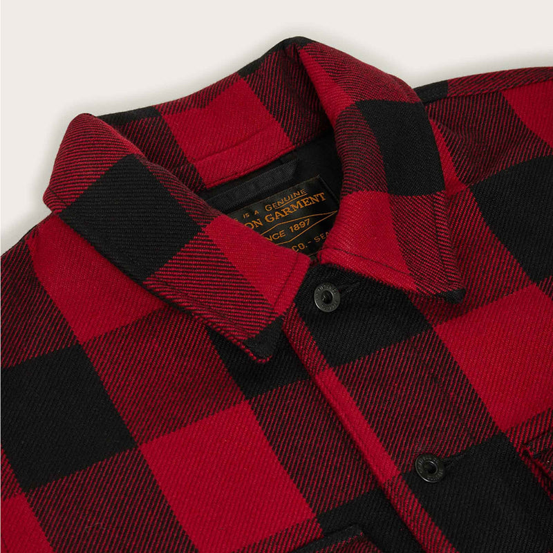 Wool journeyman jacket by Filson | Red/black buffalo (Red)