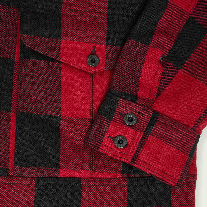 Wool journeyman jacket by Filson | Red/black buffalo (Red)