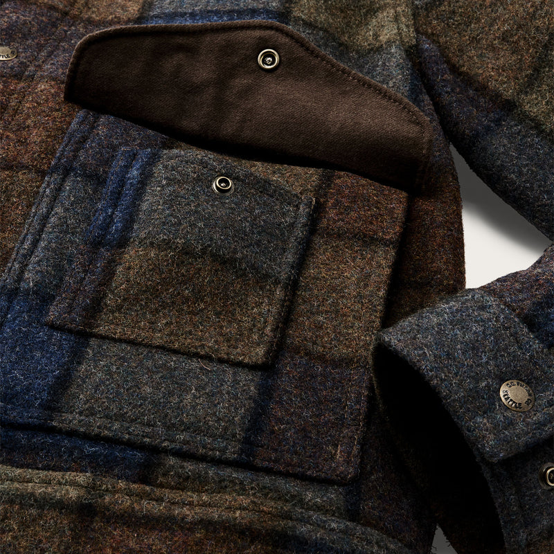 Veste de travail en laine mackinaw by Filson | Blue / brown / gray plaid (Multicolor)