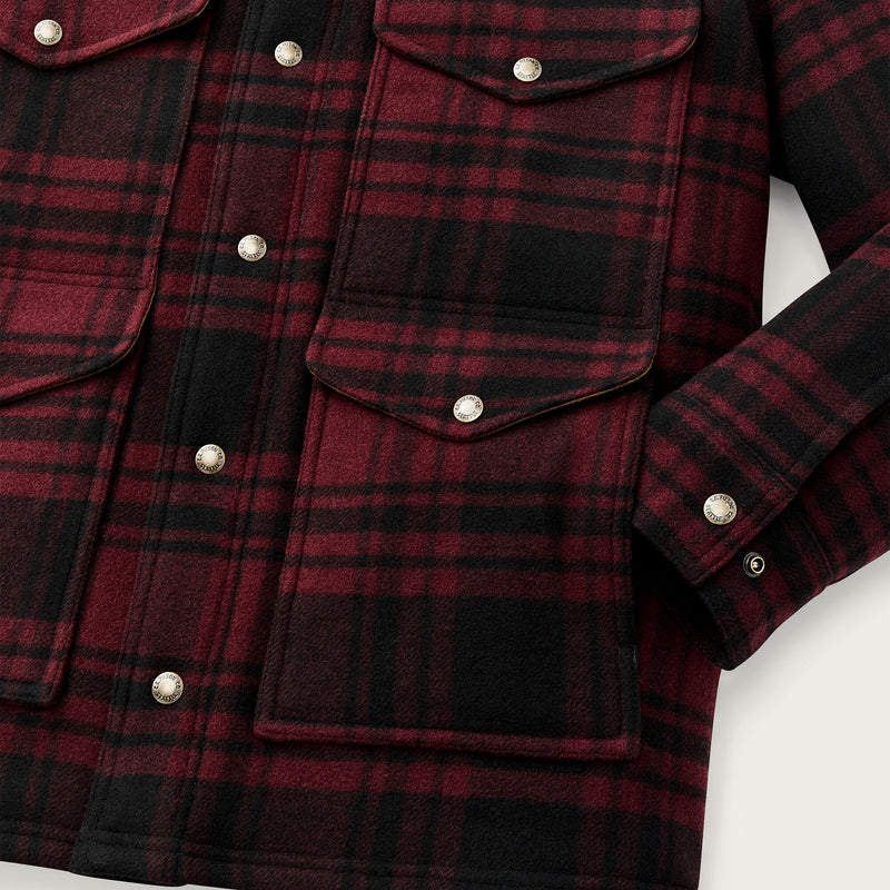 Spokane insulated cruiser by Filson | Port / black plaid (Red)