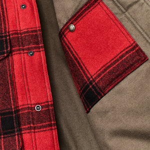 Veste cruiser spokane isolante par Filson | Red / black windowpa (Red)