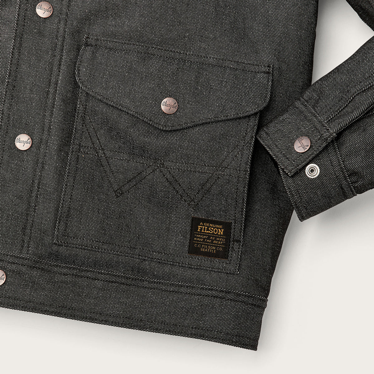 Filson Guide Jacket Wrangler x filson denim work jacket by Filson | Black