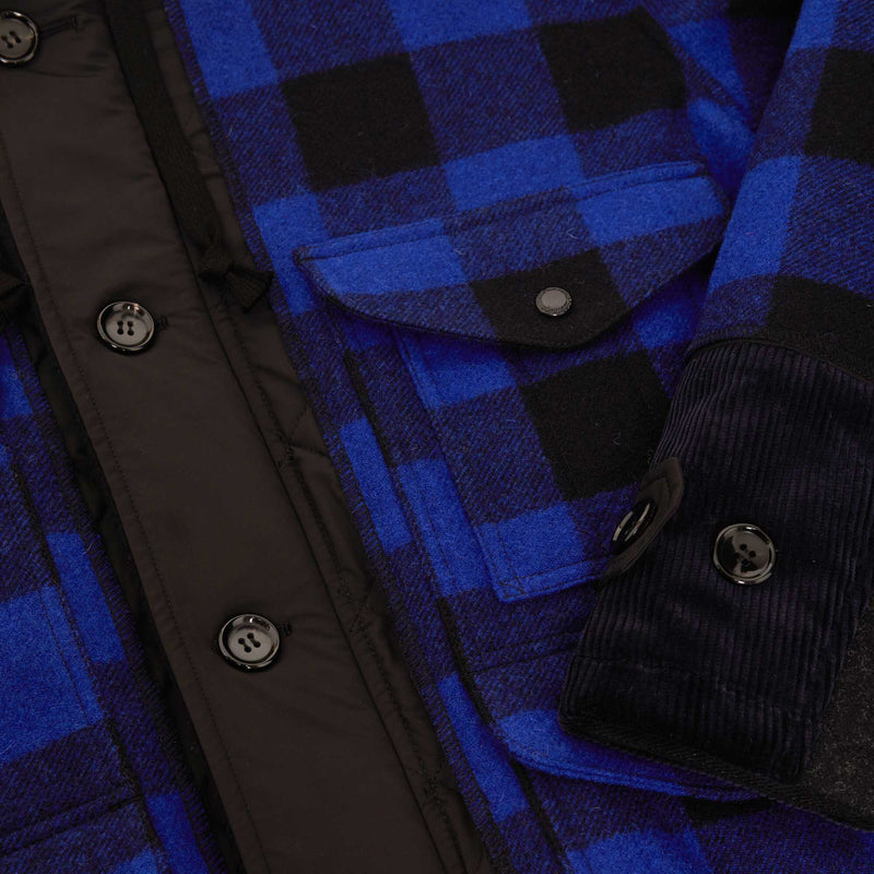 Veste isolante en laine à carreaux filson x junya watanabe par Filson | Black / navy black (Blue)