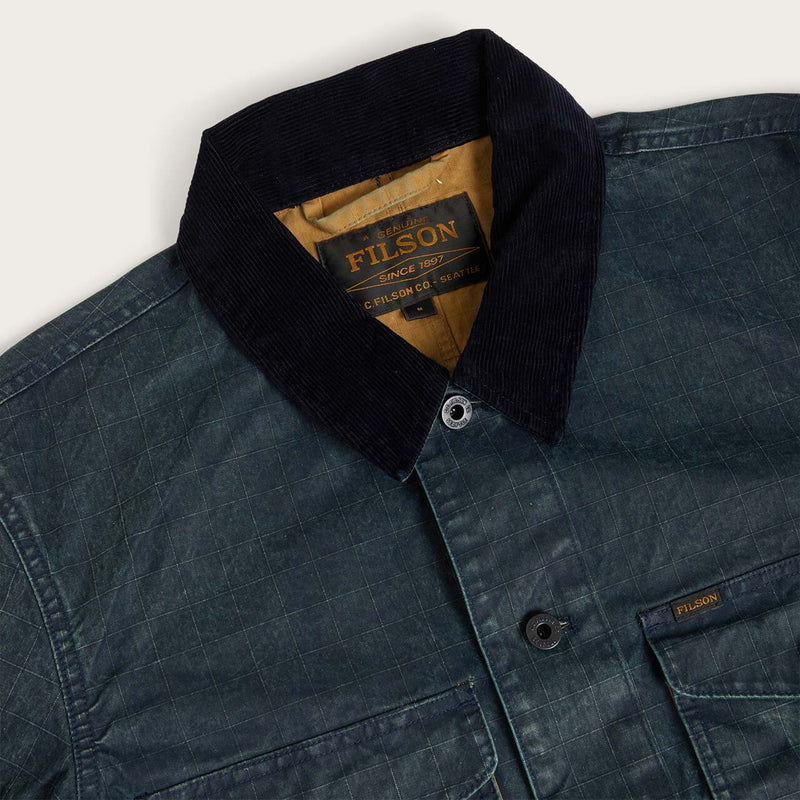 Coated journeyman jacket by Filson | Navy/tan (Blue)