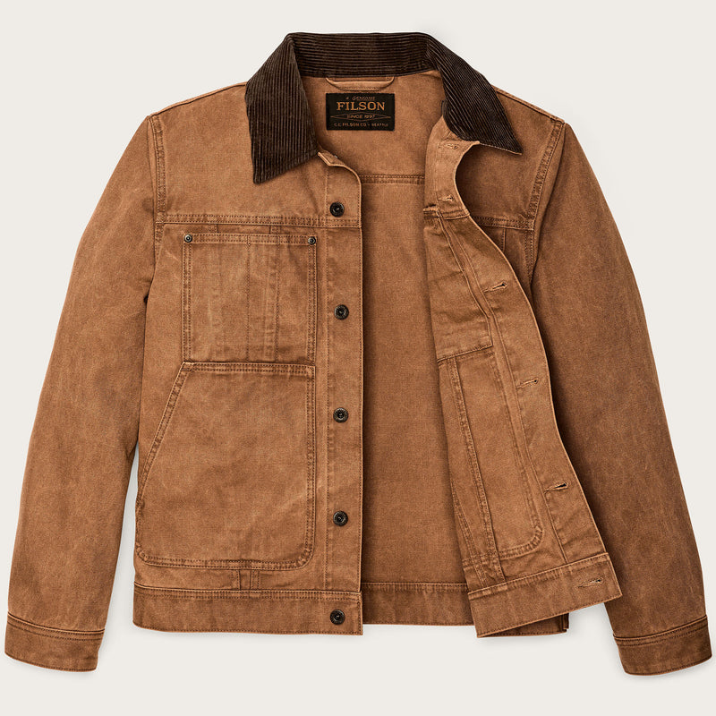 Rustic canvas short cruiser jacket by Filson | Whiskey (Brown)