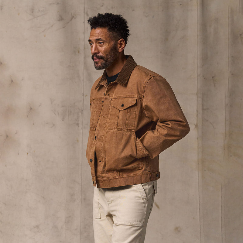 Rustic canvas short cruiser jacket by Filson | Whiskey (Brown)