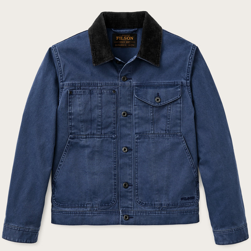 Rustic canvas short cruiser jacket by Filson | Indigo (Blue)