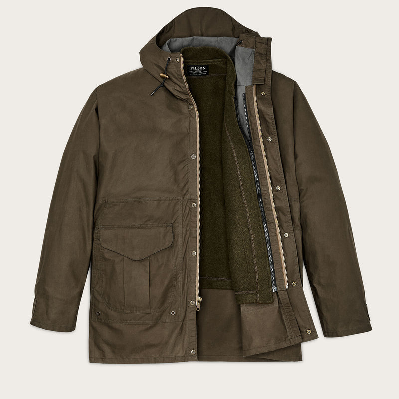 Dry wax omak coat by Filson | Burnt olive (Green)