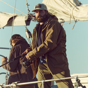 Dry wax omak coat by Filson | Burnt olive (Green)