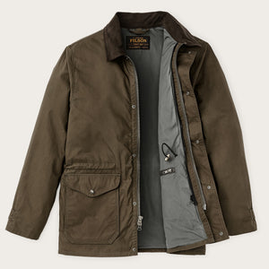 Dry wax mile marker coat by Filson | Burnt olive (Green)