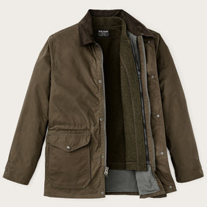 Dry wax mile marker coat by Filson | Burnt olive (Green)