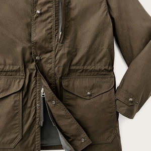Dry wax mile marker coat by Filson | Burnt olive (Green)