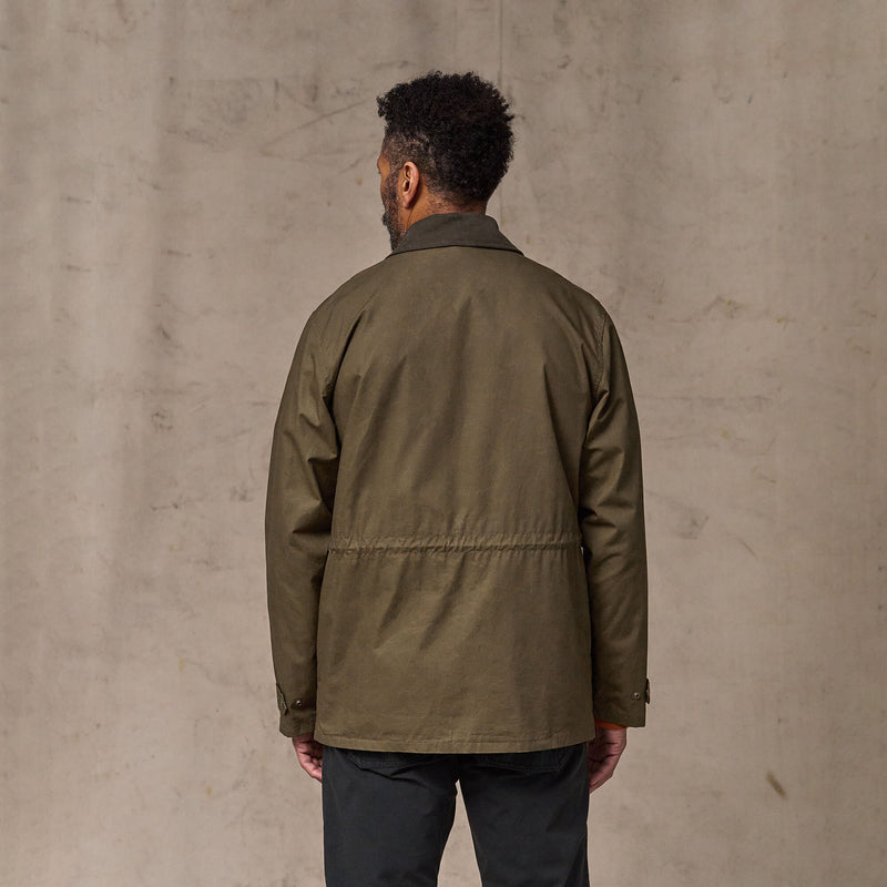 Dry wax mile marker coat by Filson | Burnt olive (Green)