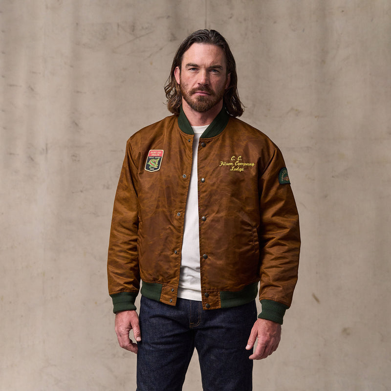 Embroidered montlake jacket by Filson | Whiskey (Brown)