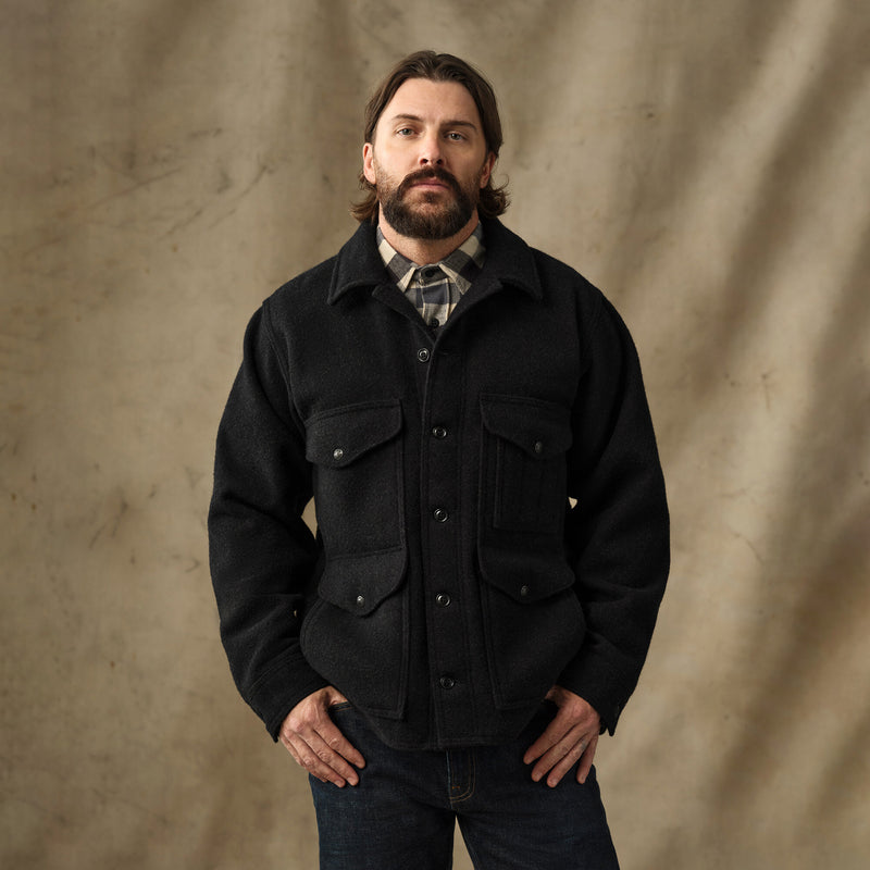 Mackinaw wool cruiser jacket by Filson | Charcoal (Black)