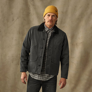 Insulated canvas outfitter jacket by Filson | Peat (Gray)