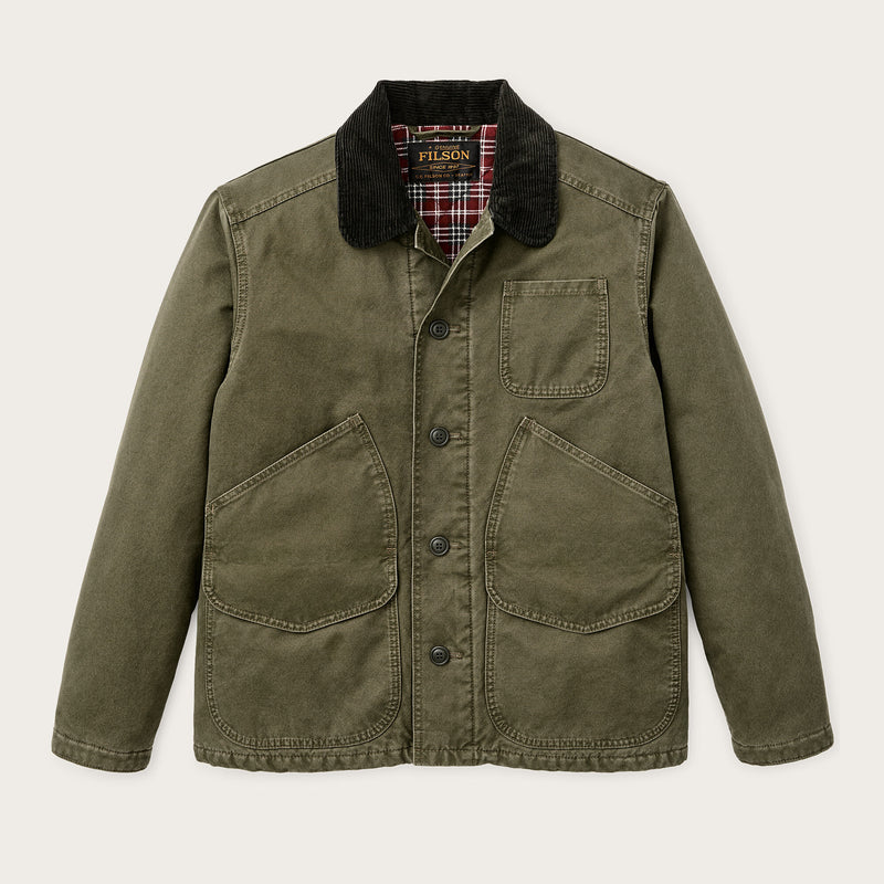Insulated canvas outfitter jacket by Filson | Dark olive (Green)