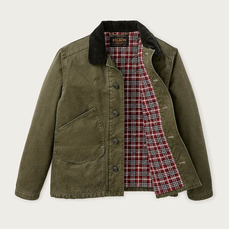Insulated canvas outfitter jacket by Filson | Dark olive (Green)