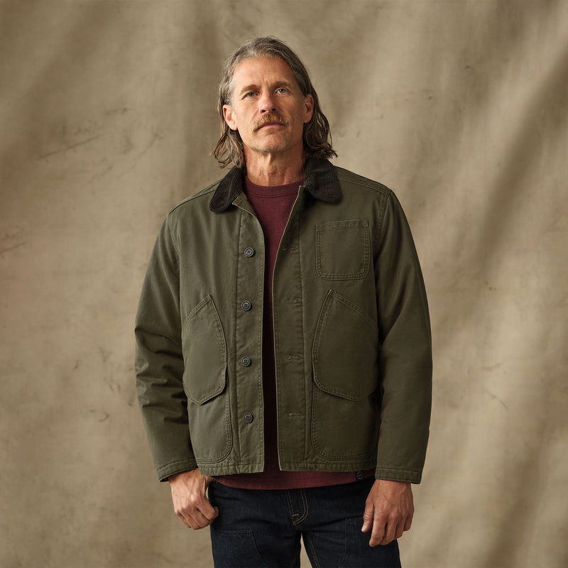 Insulated canvas outfitter jacket by Filson | Dark olive (Green)