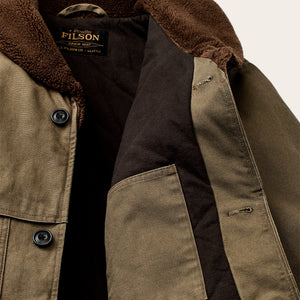 Rustic canvas packer coat by Filson | Marsh olive (Beige)