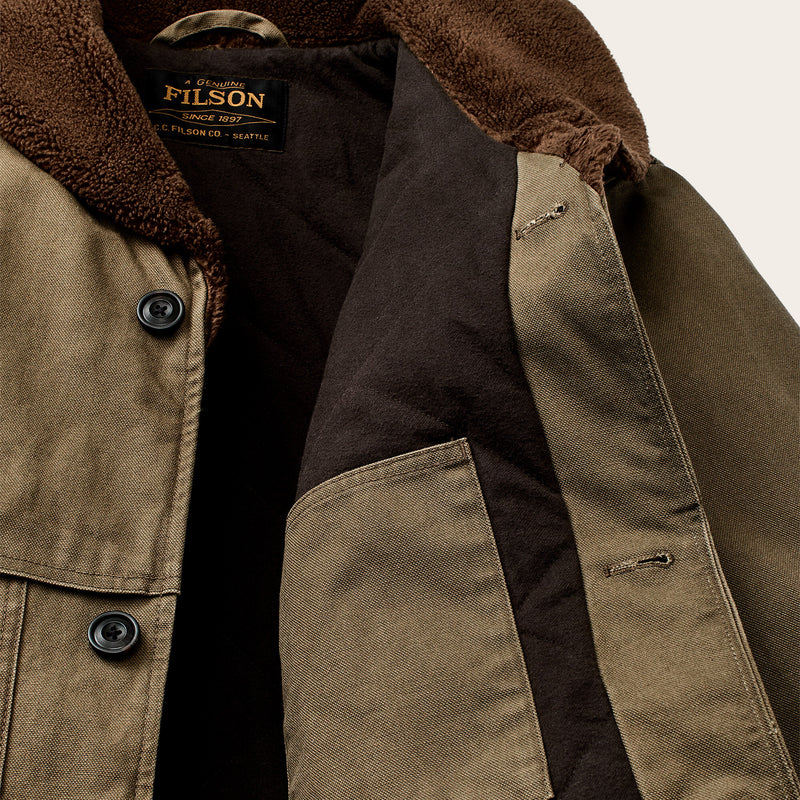 Rustic canvas packer coat by Filson | Marsh olive (Beige)