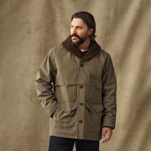 Rustic canvas packer coat by Filson | Marsh olive (Beige)