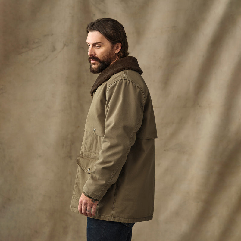 Rustic canvas packer coat by Filson | Marsh olive (Beige)