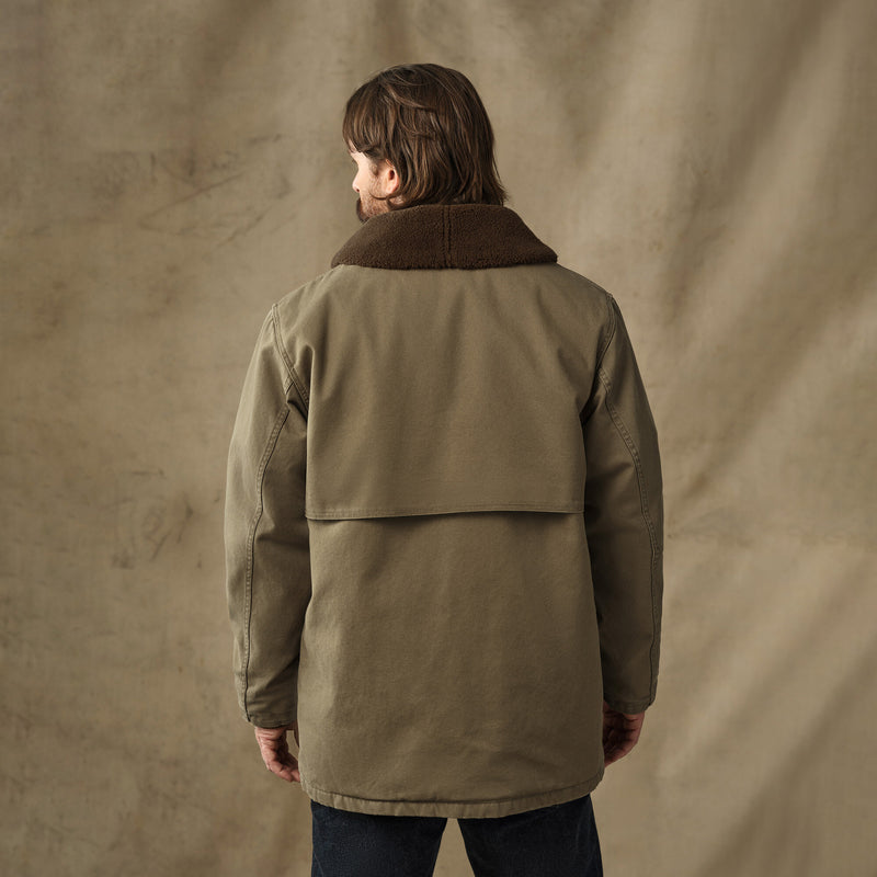 Rustic canvas packer coat by Filson | Marsh olive (Beige)